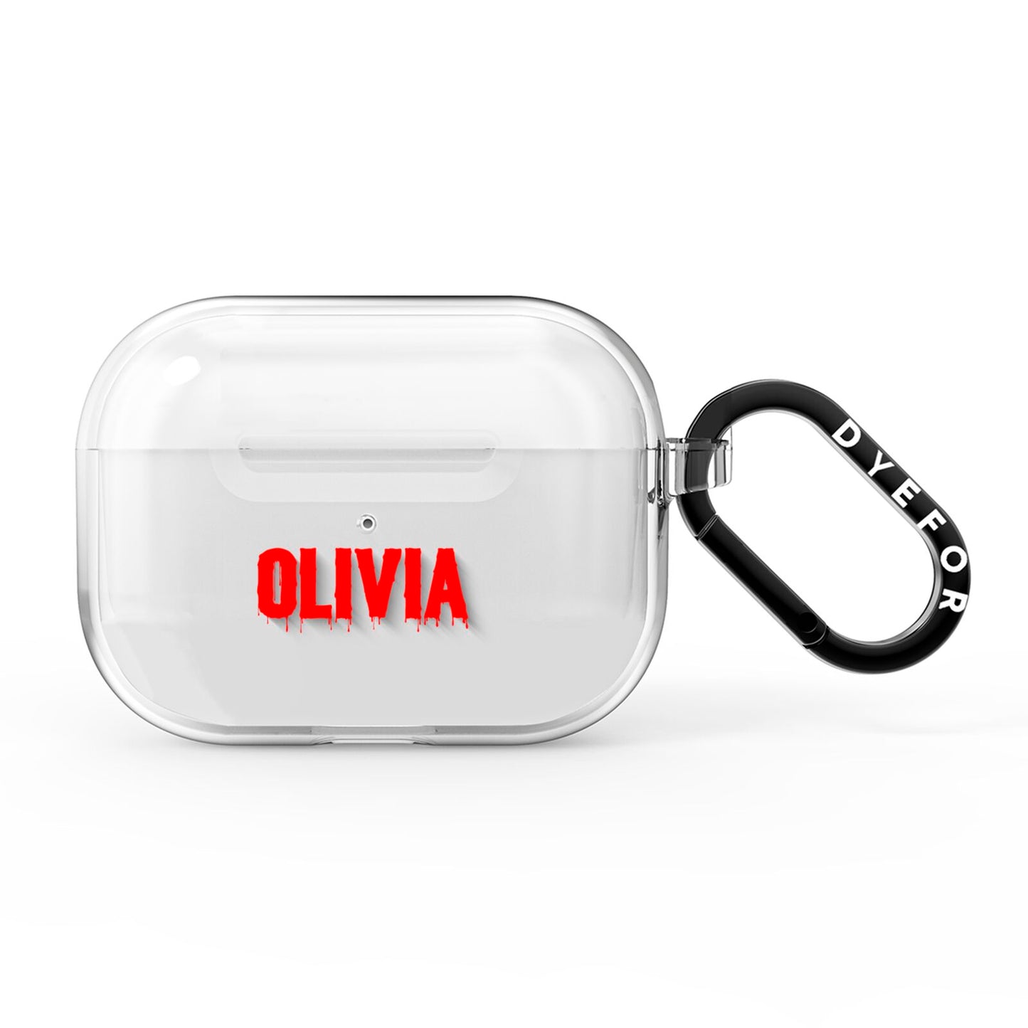 Customised Name Blood AirPods Pro Clear Case