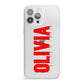 Customised Name Blood iPhone 13 Pro Max Clear Bumper Case