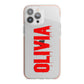 Customised Name Blood iPhone 13 Pro Max TPU Impact Case with Pink Edges