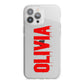 Customised Name Blood iPhone 13 Pro Max TPU Impact Case with White Edges