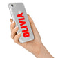 Customised Name Blood iPhone 7 Bumper Case on Silver iPhone Alternative Image