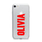 Customised Name Blood iPhone 7 Bumper Case on Silver iPhone