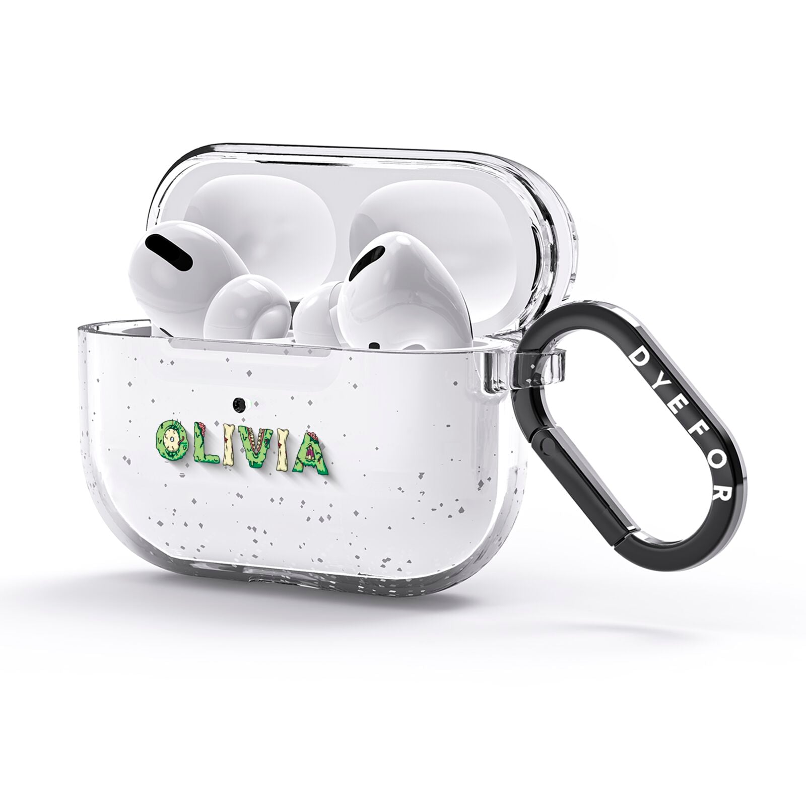 Customised Name Zombie AirPods Glitter Case 3rd Gen Side Image
