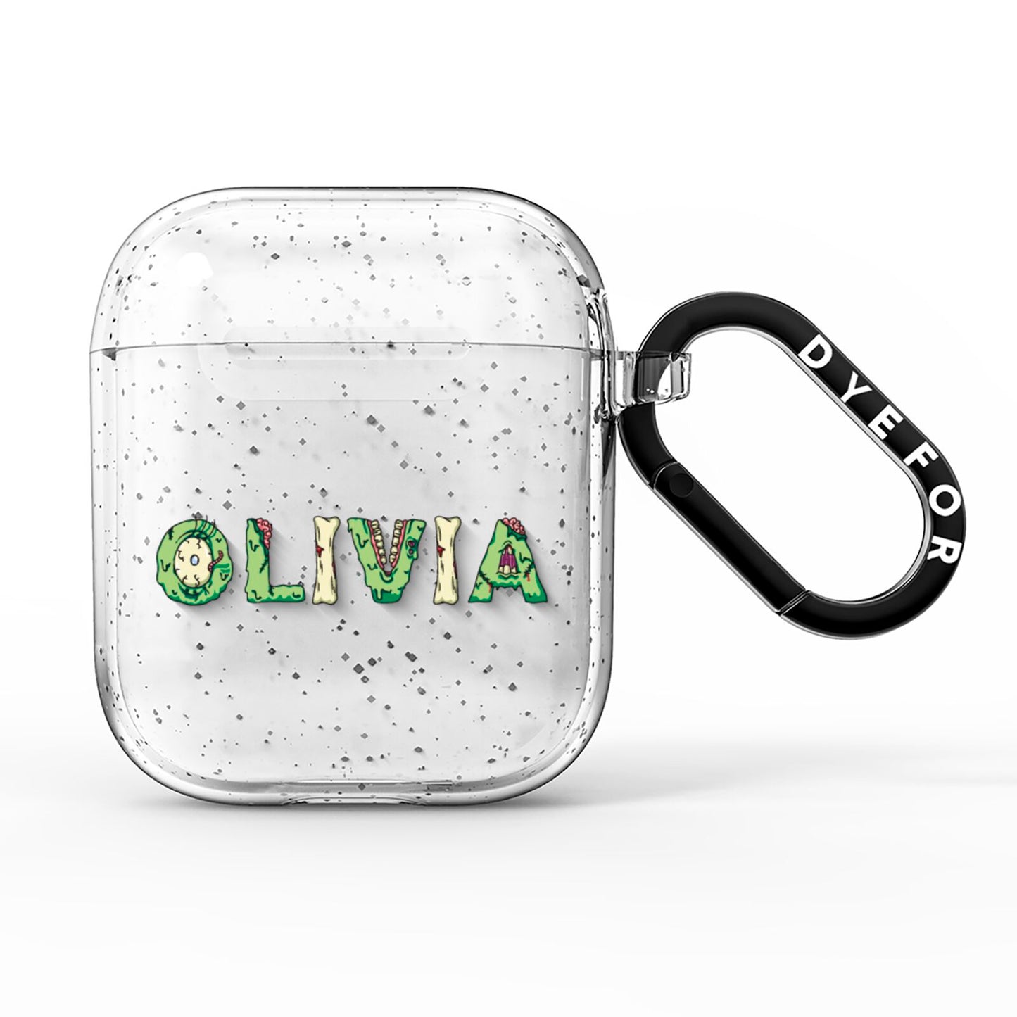 Customised Name Zombie AirPods Glitter Case