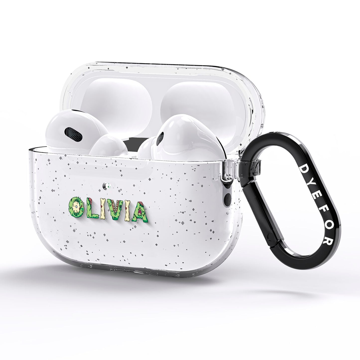 Customised Name Zombie AirPods Pro Glitter Case Side Image