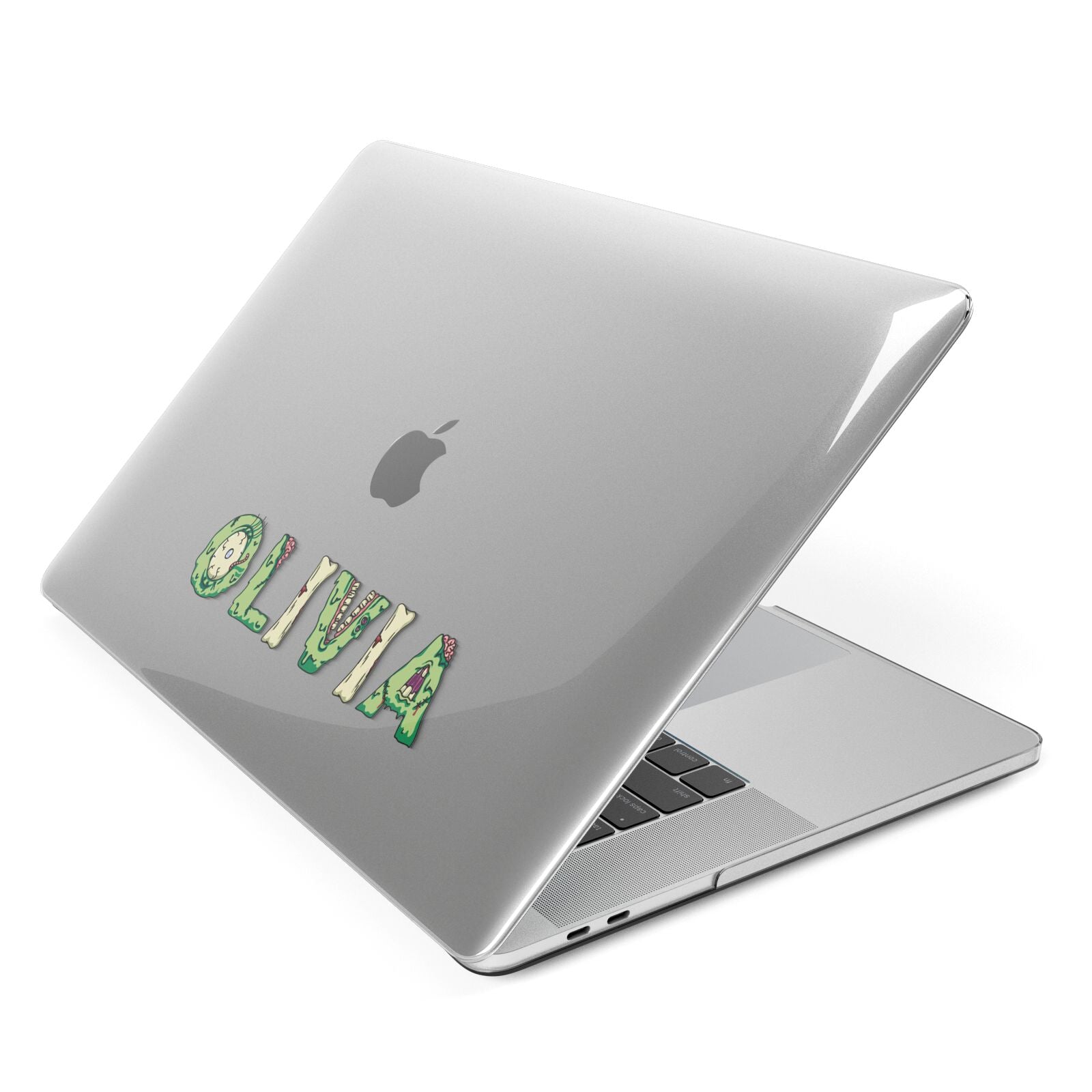 Customised Name Zombie Apple MacBook Case Side View