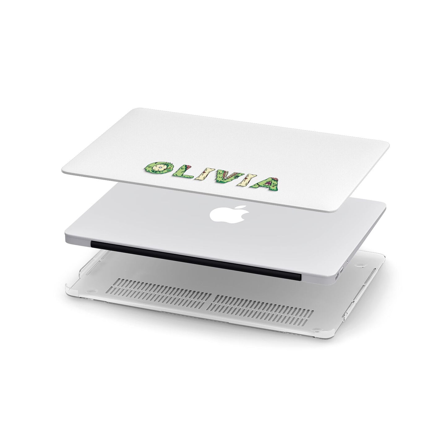 Customised Name Zombie Apple MacBook Case in Detail