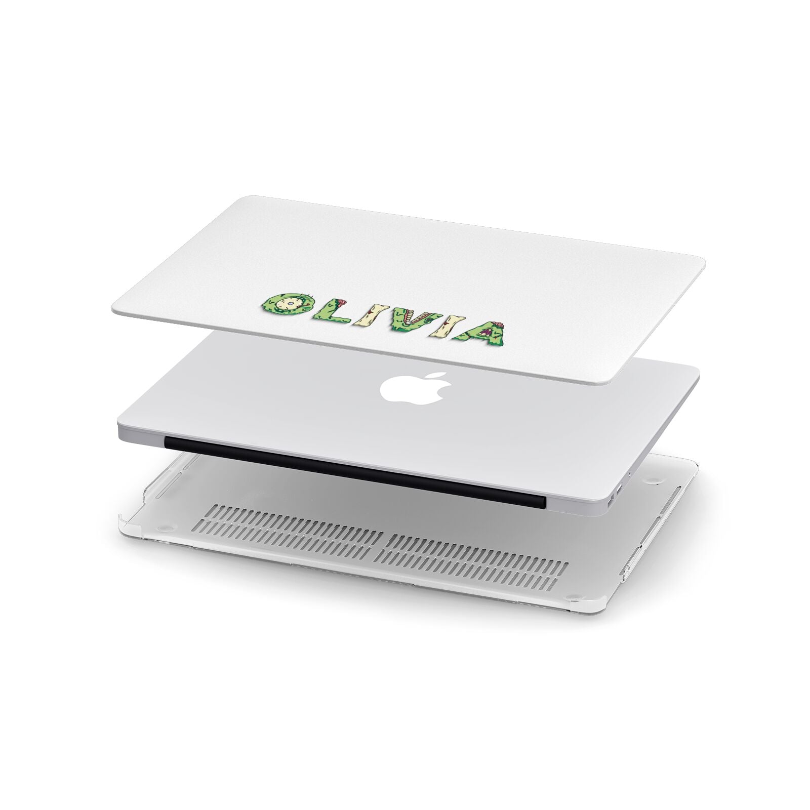 Customised Name Zombie Apple MacBook Case in Detail