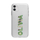 Customised Name Zombie Apple iPhone 11 in White with Bumper Case