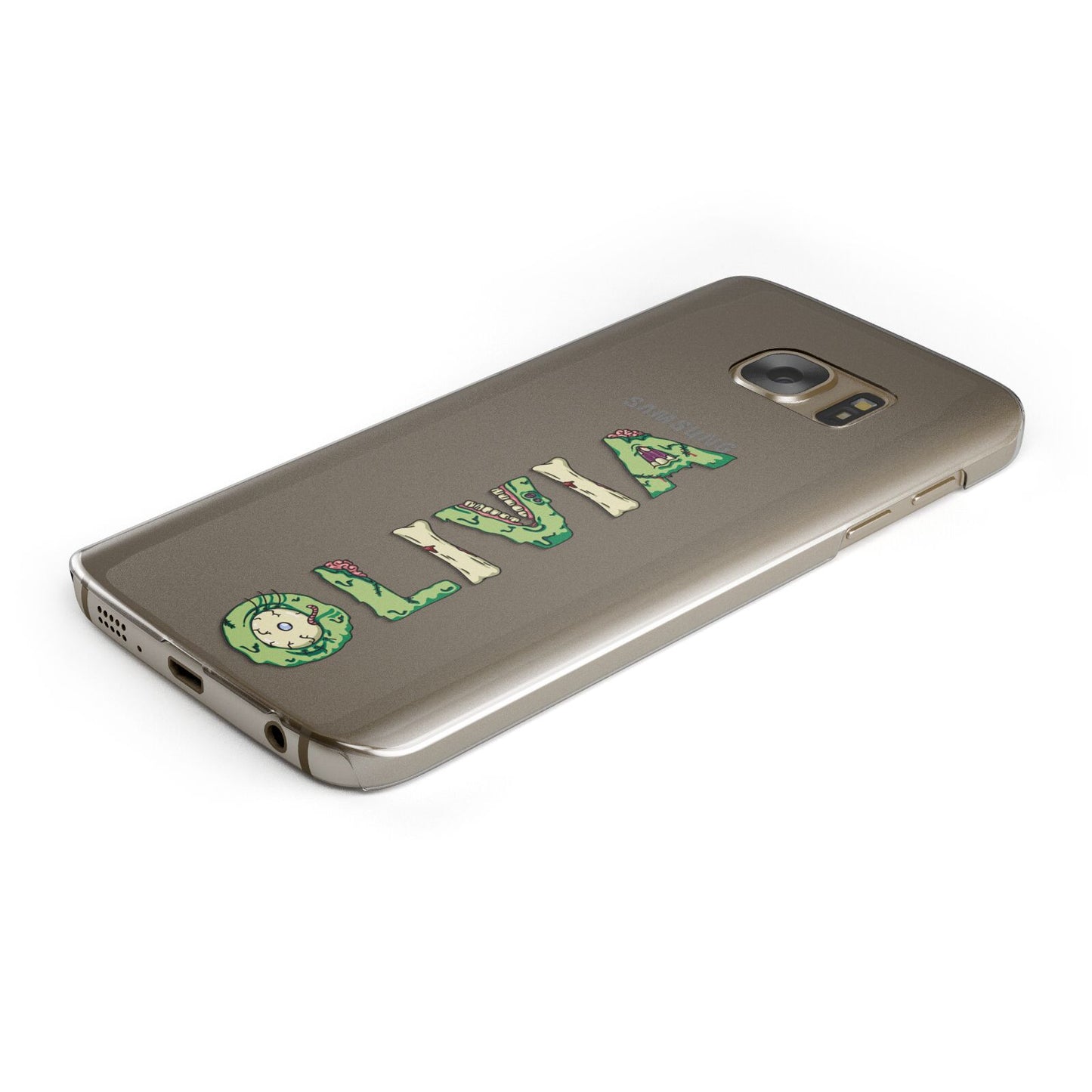 Customised Name Zombie Samsung Galaxy Case Bottom Cutout