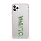 Customised Name Zombie iPhone 11 Pro Max Impact Pink Edge Case