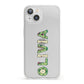 Customised Name Zombie iPhone 13 Clear Bumper Case