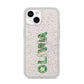 Customised Name Zombie iPhone 14 Glitter Tough Case Starlight