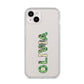Customised Name Zombie iPhone 14 Plus Clear Tough Case Starlight