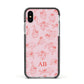 Customised Sloth Apple iPhone Xs Impact Case Black Edge on Silver Phone
