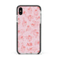 Customised Sloth Apple iPhone Xs Max Impact Case Black Edge on Silver Phone