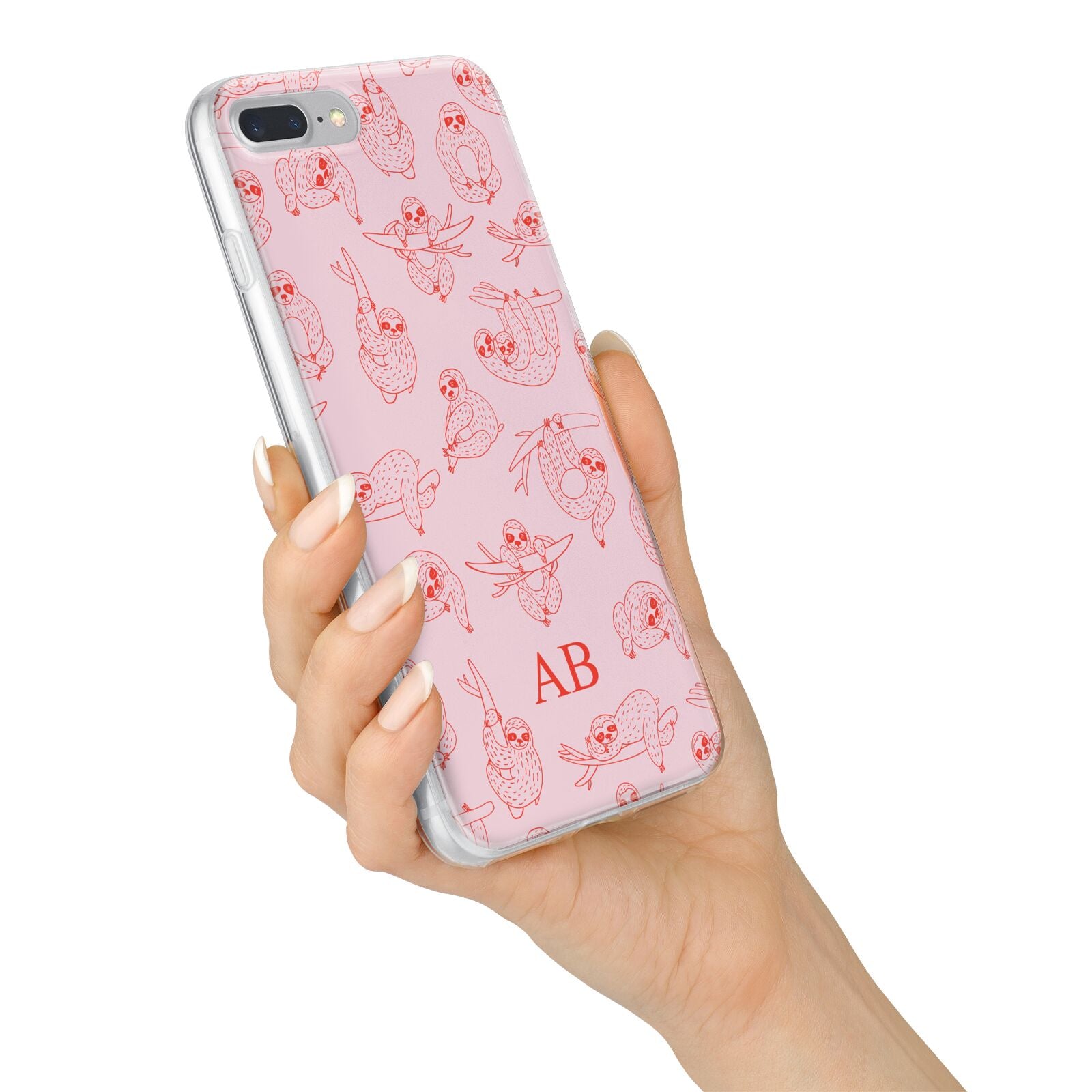 Customised Sloth iPhone 7 Plus Bumper Case on Silver iPhone Alternative Image