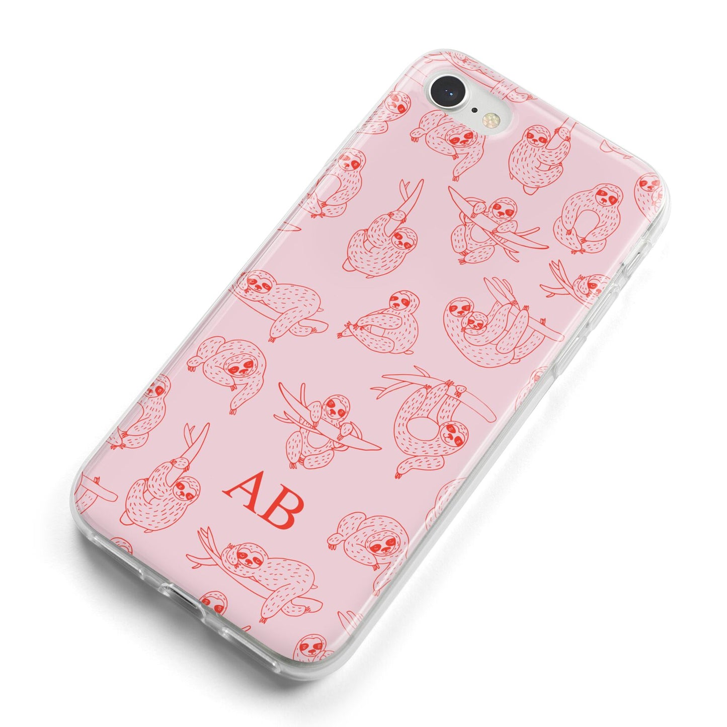 Customised Sloth iPhone 8 Bumper Case on Silver iPhone Alternative Image