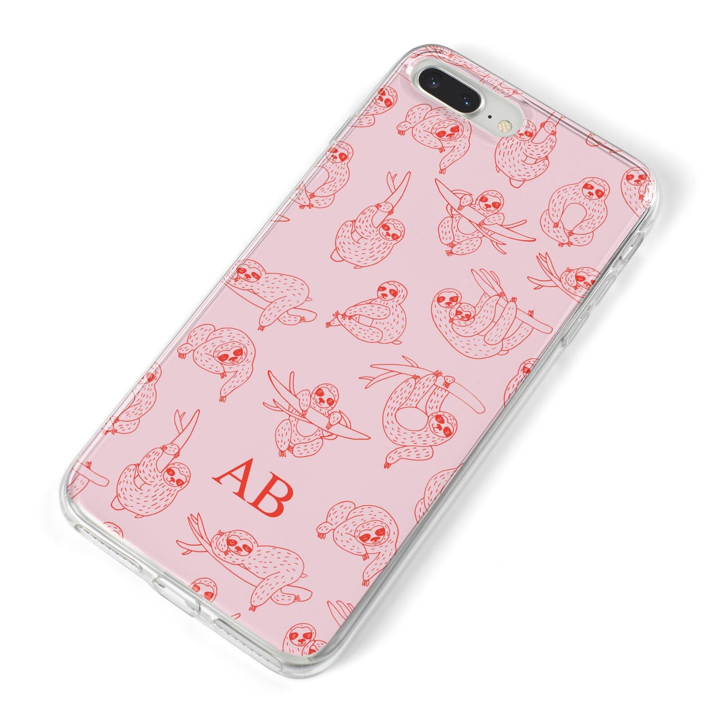 Customised Sloth iPhone 8 Plus Bumper Case on Silver iPhone Alternative Image