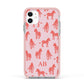 Customised Zebra Apple iPhone 11 in White with Pink Impact Case
