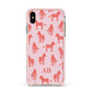 Customised Zebra Apple iPhone Xs Max Impact Case Pink Edge on Gold Phone