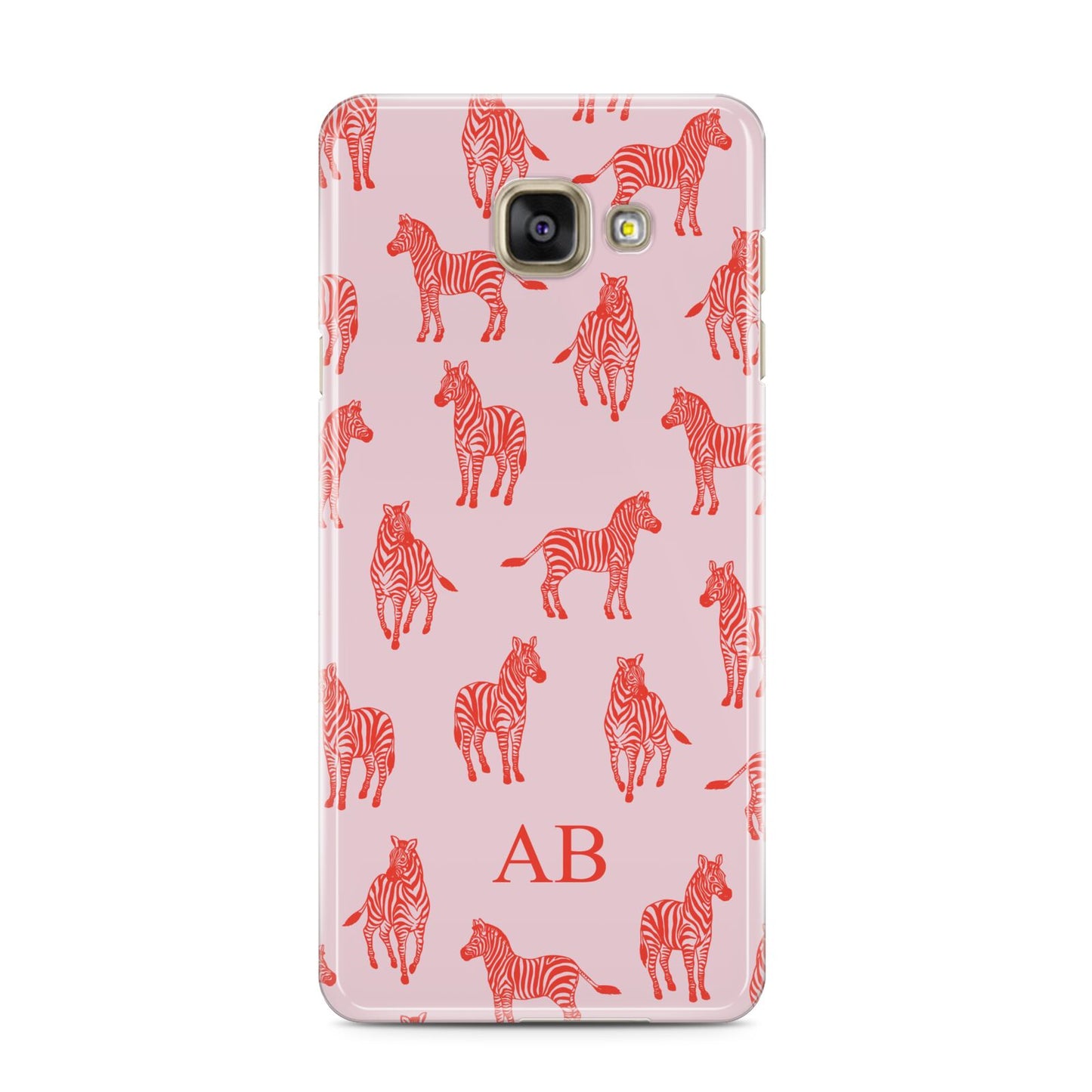 Customised Zebra Samsung Galaxy A3 2016 Case on gold phone