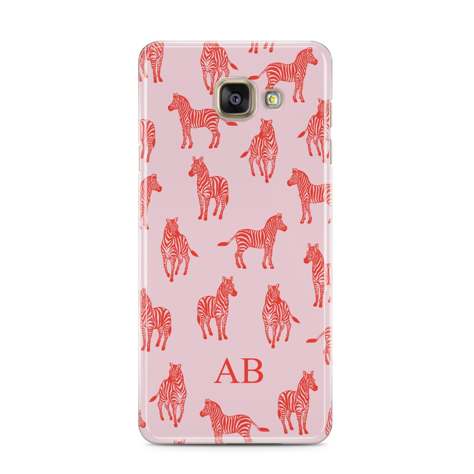 Customised Zebra Samsung Galaxy A3 2016 Case on gold phone