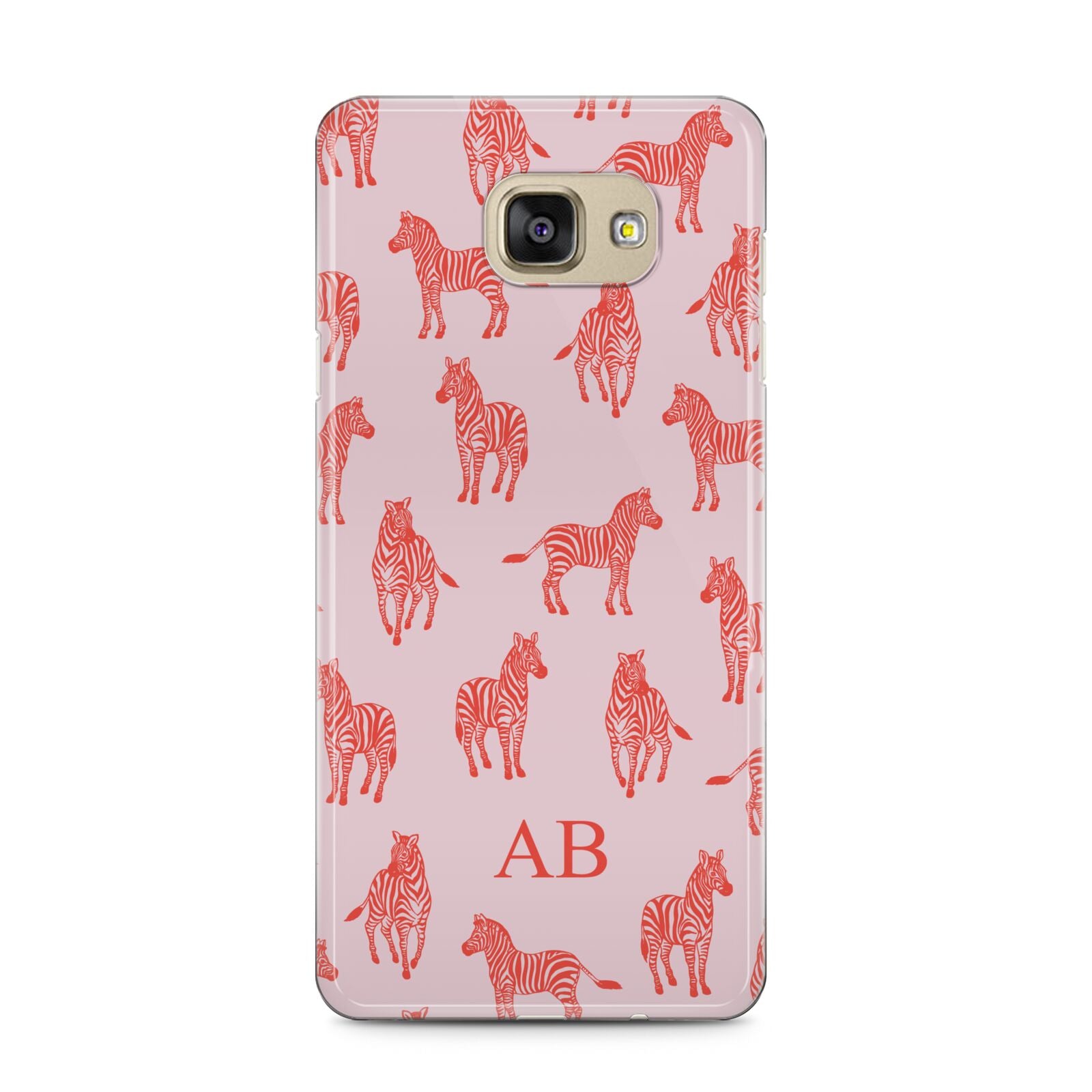 Customised Zebra Samsung Galaxy A5 2016 Case on gold phone