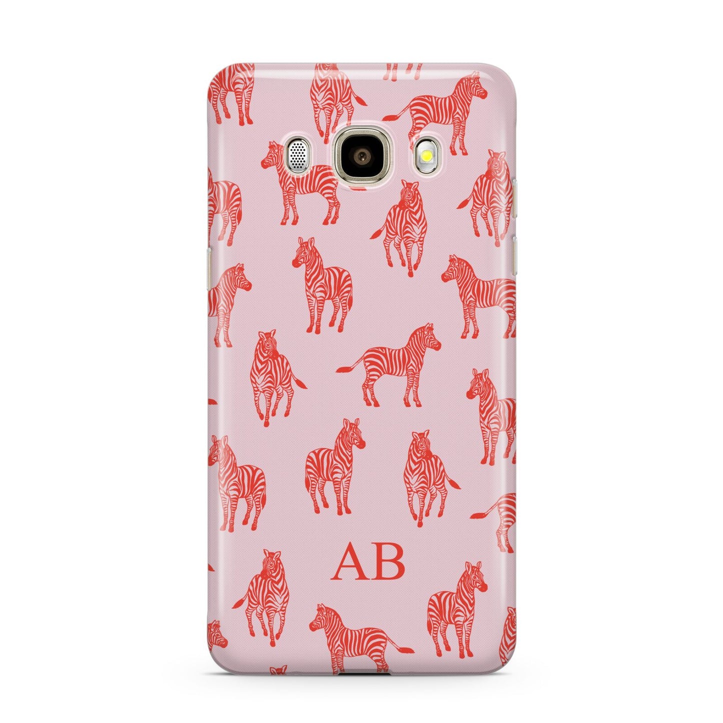 Customised Zebra Samsung Galaxy J7 2016 Case on gold phone