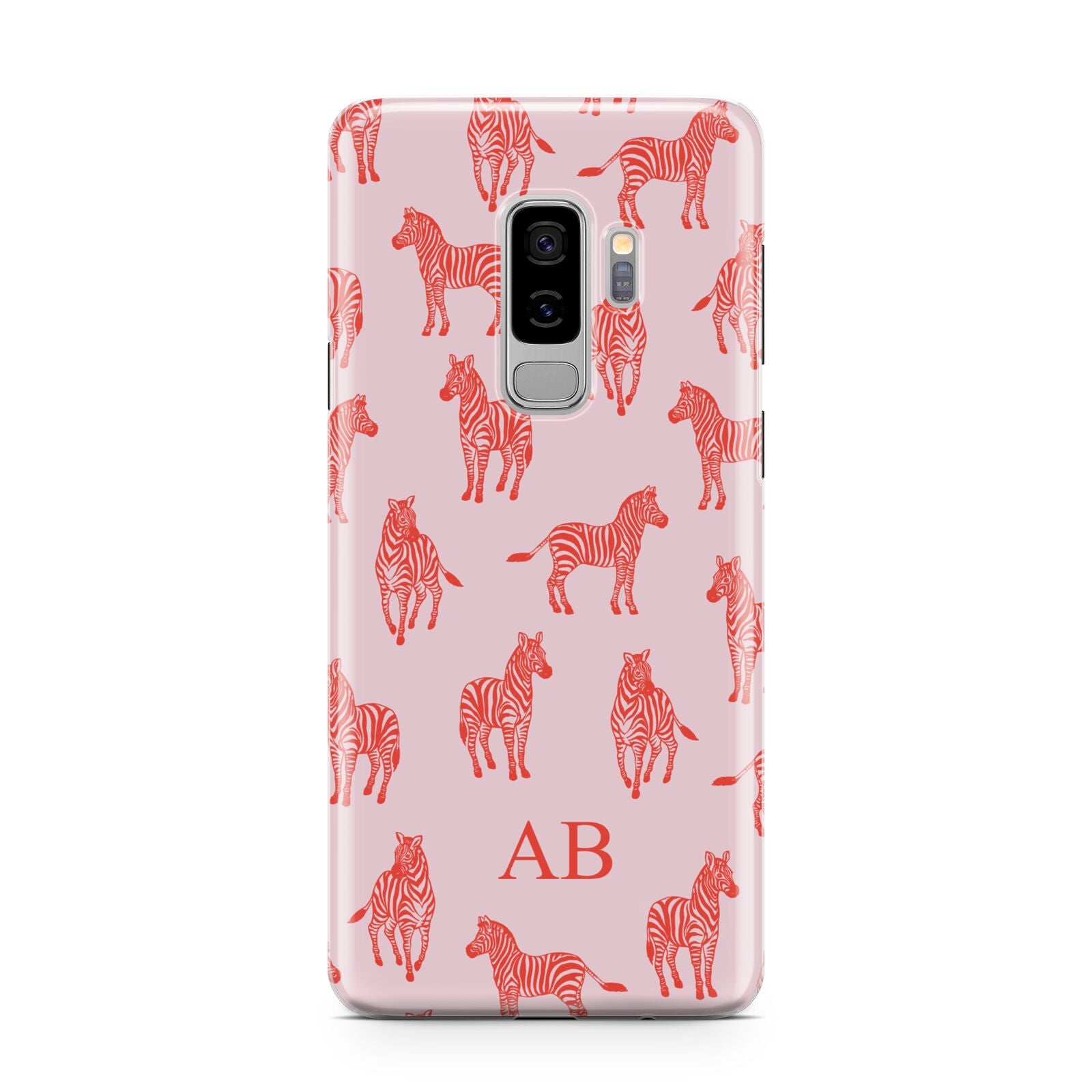 Customised Zebra Samsung Galaxy S9 Plus Case on Silver phone