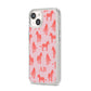 Customised Zebra iPhone 14 Clear Tough Case Starlight Angled Image