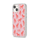 Customised Zebra iPhone 14 Glitter Tough Case Starlight Angled Image