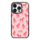 Customised Zebra iPhone 14 Pro Black Impact Case on Silver phone