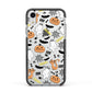 Cute Colourful Halloween Apple iPhone XR Impact Case Black Edge on Silver Phone