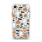 Cute Colourful Halloween Apple iPhone XR Impact Case White Edge on Silver Phone