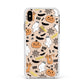Cute Colourful Halloween Apple iPhone Xs Max Impact Case White Edge on Gold Phone