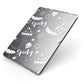 Cute Grey Halloween Apple iPad Case on Grey iPad Side View