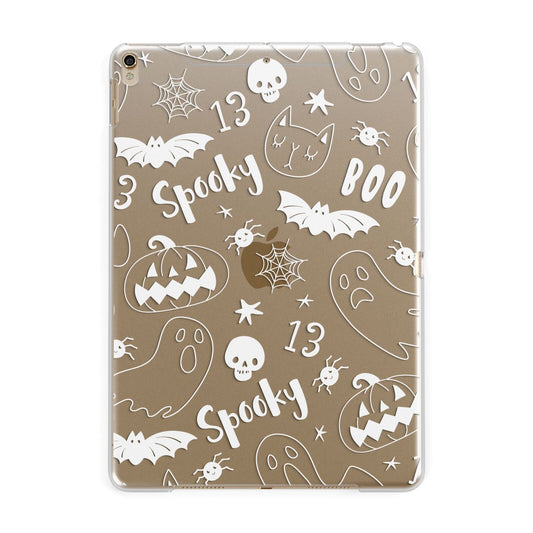 Cute Grey Halloween Apple iPad Gold Case
