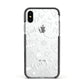 Cute Grey Halloween Apple iPhone Xs Impact Case Black Edge on Silver Phone