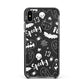 Cute Grey Halloween Apple iPhone Xs Max Impact Case Black Edge on Black Phone