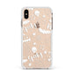 Cute Grey Halloween Apple iPhone Xs Max Impact Case White Edge on Gold Phone