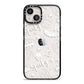 Cute Grey Halloween iPhone 13 Black Impact Case on Silver phone