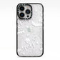 Cute Grey Halloween iPhone 13 Pro Black Impact Case on Silver phone