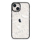 Cute Grey Halloween iPhone 14 Black Impact Case on Silver phone