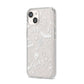Cute Grey Halloween iPhone 14 Clear Tough Case Starlight Angled Image