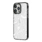 Cute Grey Halloween iPhone 14 Pro Max Black Impact Case Side Angle on Silver phone