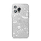 Cute Grey Halloween iPhone 14 Pro Max Glitter Tough Case Silver