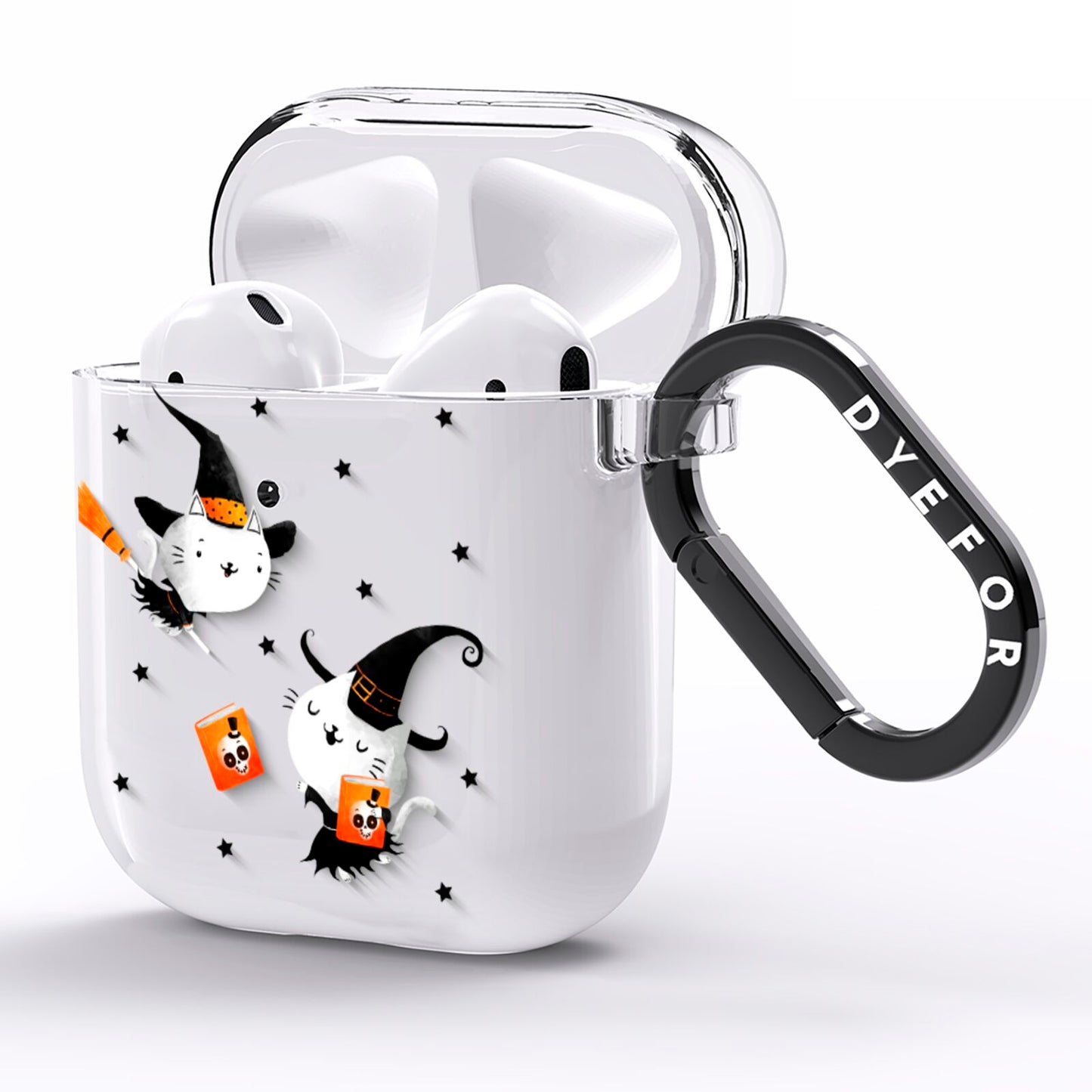 Cute Halloween Cats AirPods Clear Case Side Image