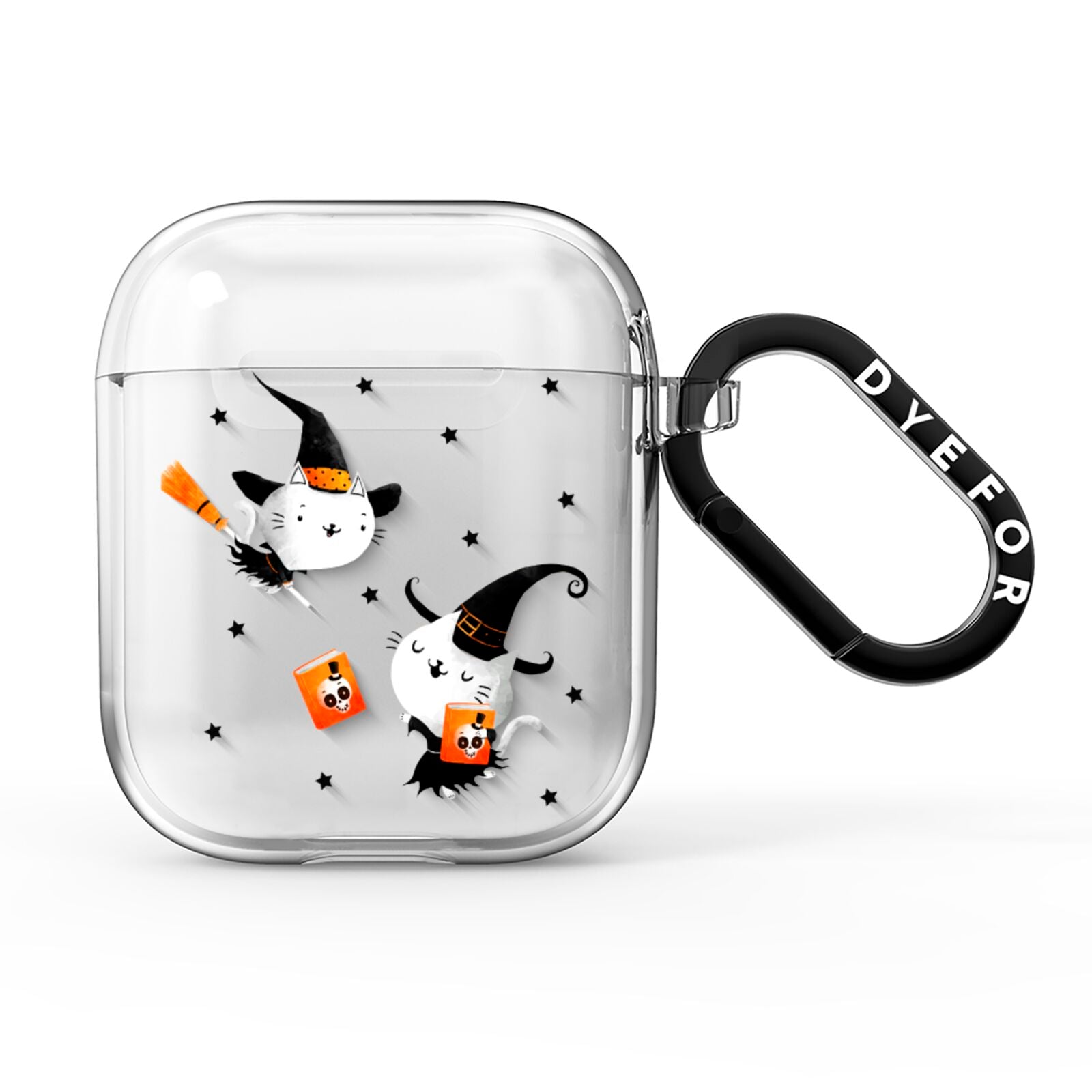 Cute Halloween Cats AirPods Clear Case