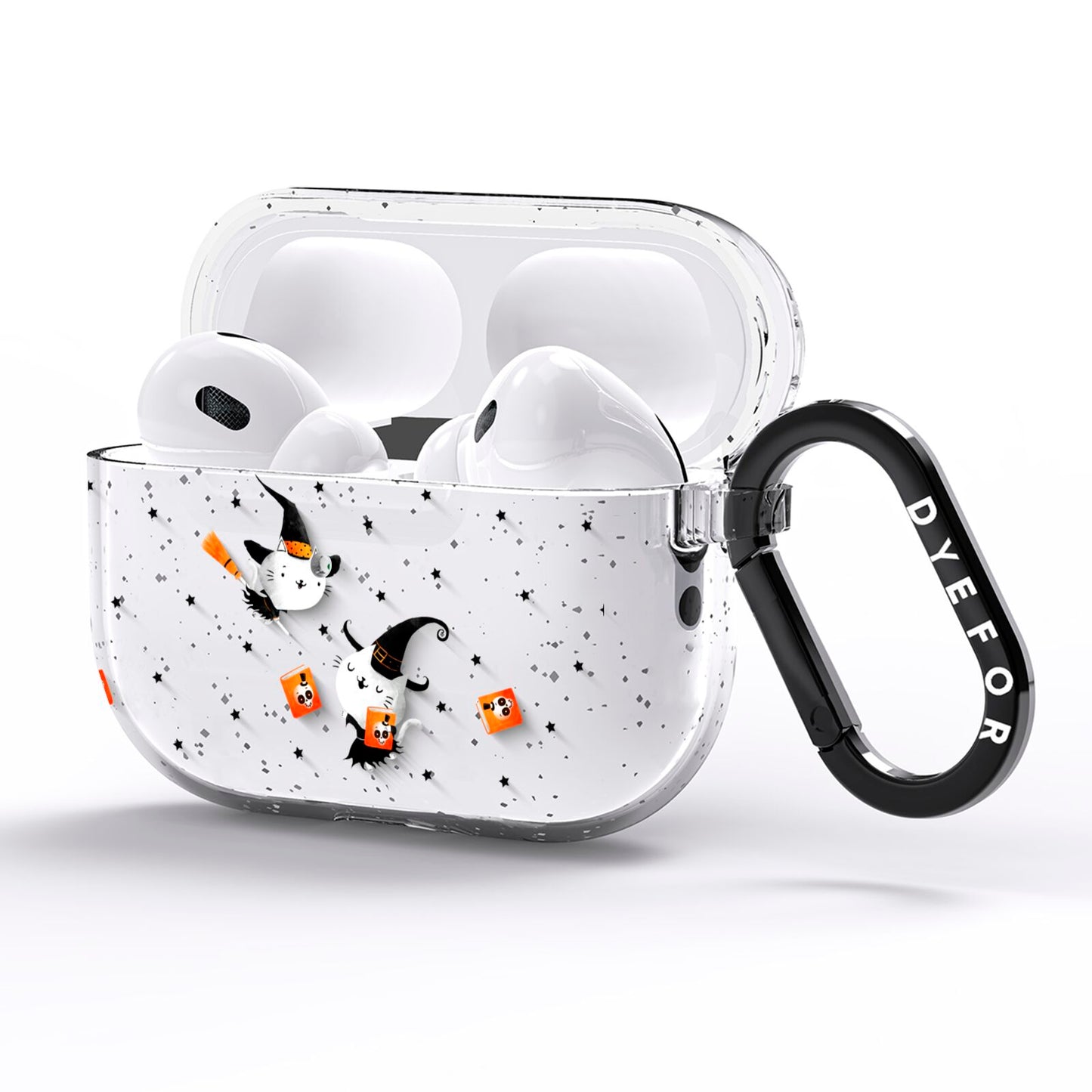 Cute Halloween Cats AirPods Pro Glitter Case Side Image